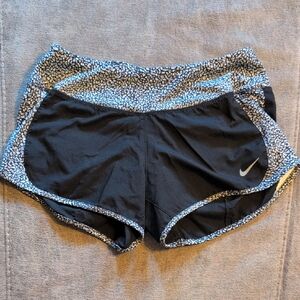 Nike Women's Black Running Shorts With Pattern